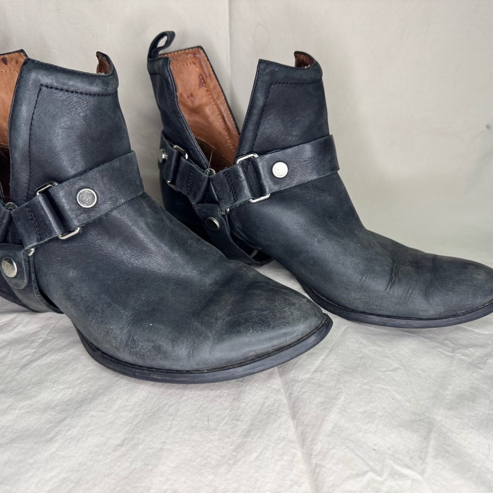 Black Leather Ankle Boots